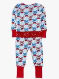 SoftSnooze™ Baby Girls Bamboo Viscose Berries & Bows Convertible Ruffle One Piece Footie Pajama