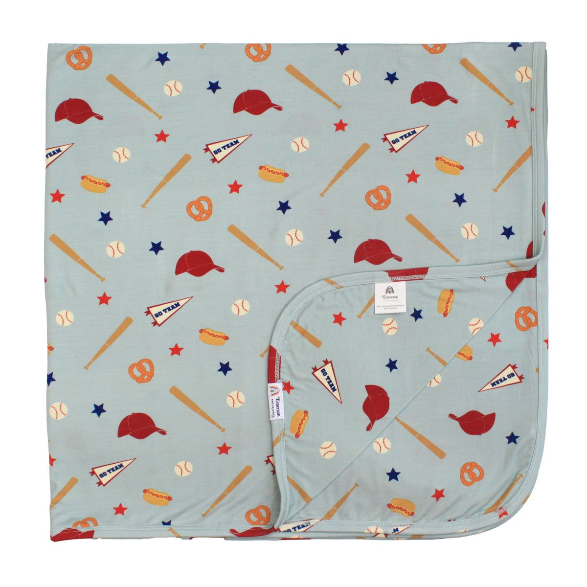Play Ball Baseball Luxury Bamboo Blanket