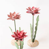 Candle Holder - Handcrafted Pink Floral (Set Of 03)