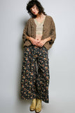 Batwing Sleeve Button Down Solid Crochet Cardigan Top