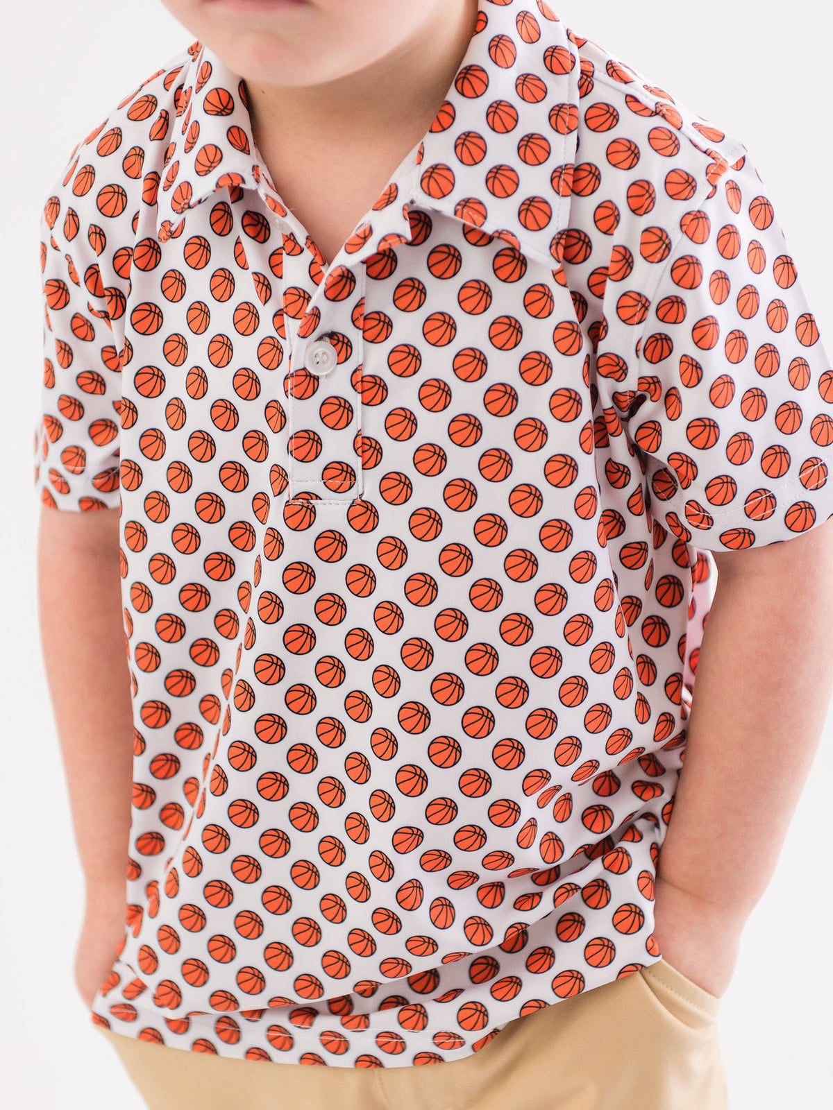 Boys Basketball Madness Knit Short Sleeve Performance Polo