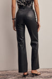 Faux Leather Straight Leg Pants