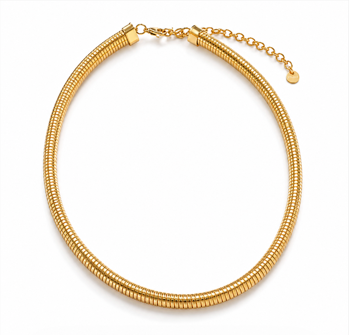 The Luxe Coil Necklace | Gold Plated Stainless Steel