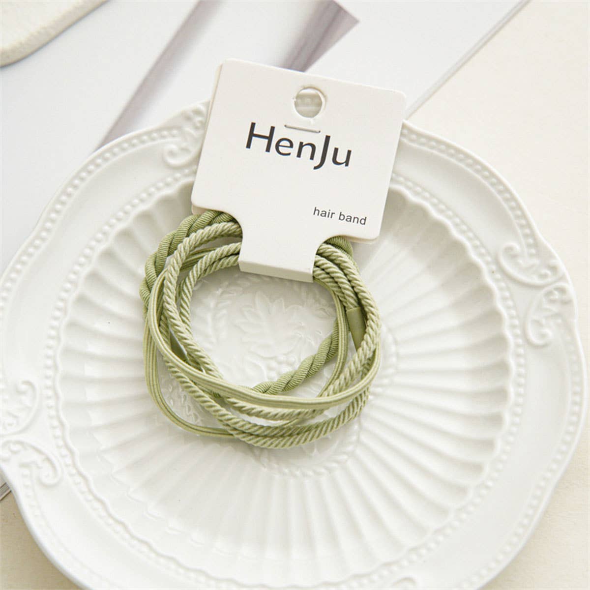 4PCS Braided Elastic Hair Ties Set