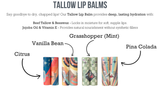 Tallow Lip Balm | Pure + Natural Hydration
