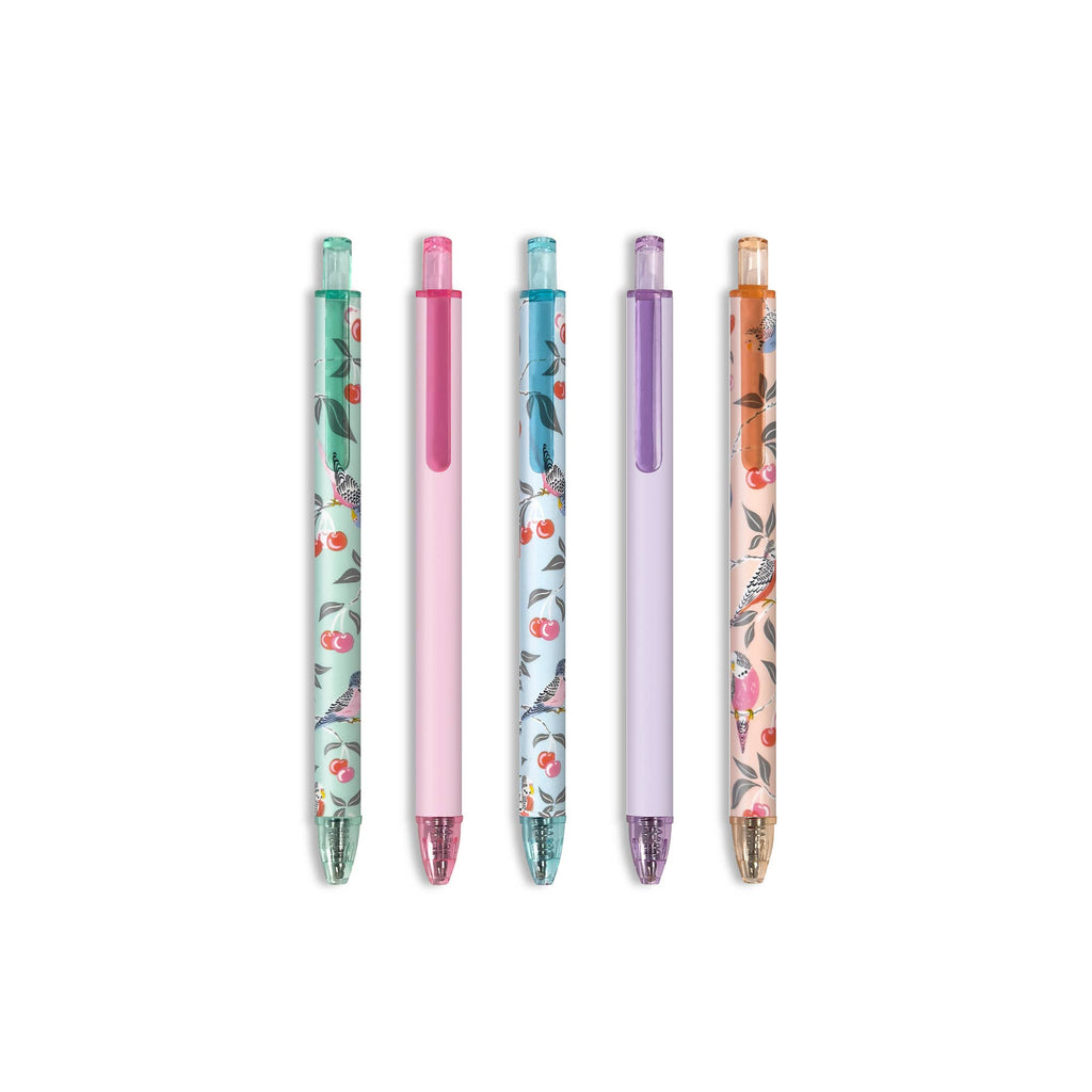 Birds in the Cherry Tree Soft-Touch Gel Pen Set