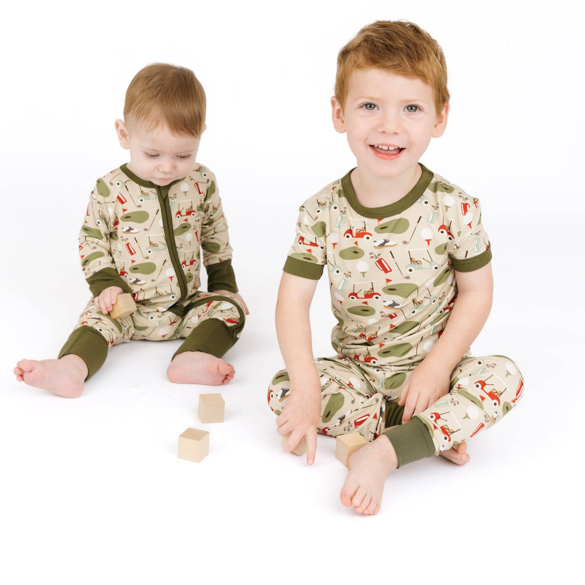 Tee Time Golf Bamboo Convertible Baby Pajamas