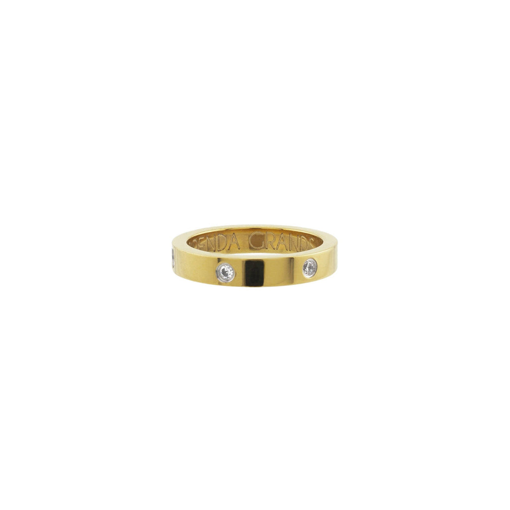 Waterproof Gold Tennis Ring Band