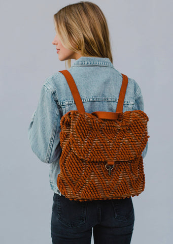 Diamond Pattern Backpack