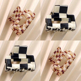 Small Checkered Claw Clip