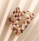 Small Checkered Claw Clip