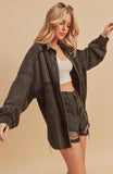 Acid Wash Summer Shacket