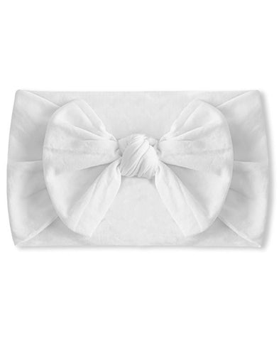 White Bamboo Bow Headband